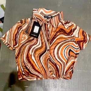 Mesh crop top size medium